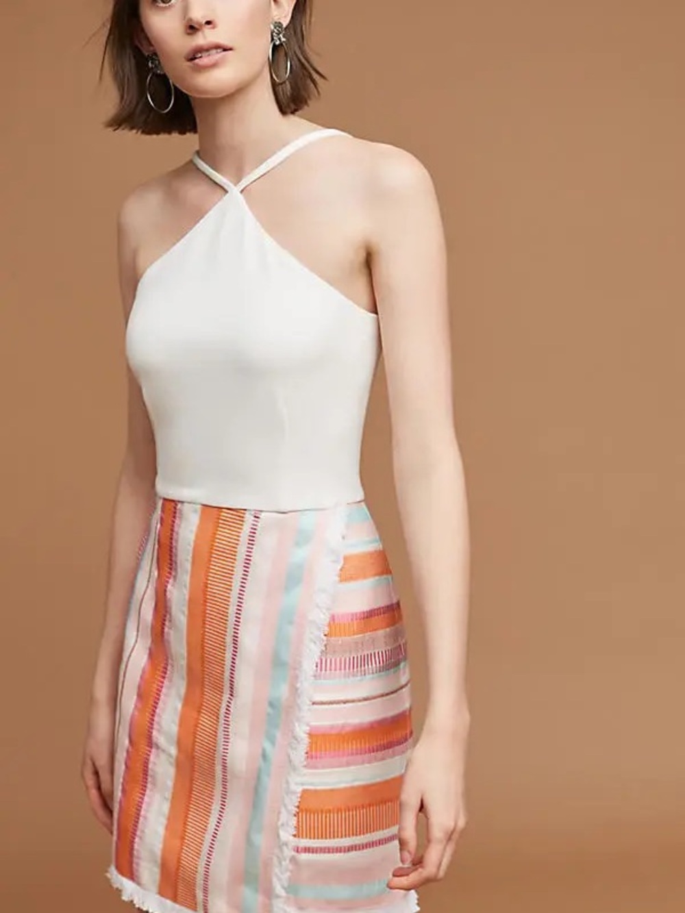 Hutch  Dress with Multi-Stripe Skirt